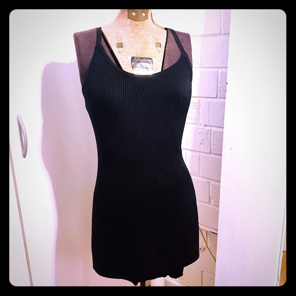 Black knit dress